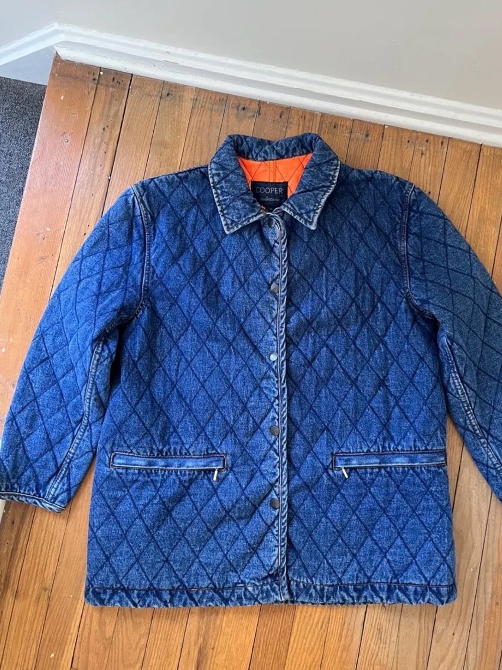 Vintage Quilted Denim oversized chore coat (Wmns M-XL)
